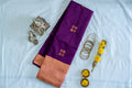 SUMA Ayodya Kota Silk – Violet with Copper Zari