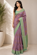 NAVILU Ayodya Kota Silk – Pink with Rexona Copper Zari