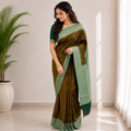 TARINI Ayodya Kota Silk – Dark green with Rexona with Copper Zari