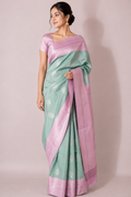 TARA Ayodya Kota Silk – Rexona Pink with Silver Zari
