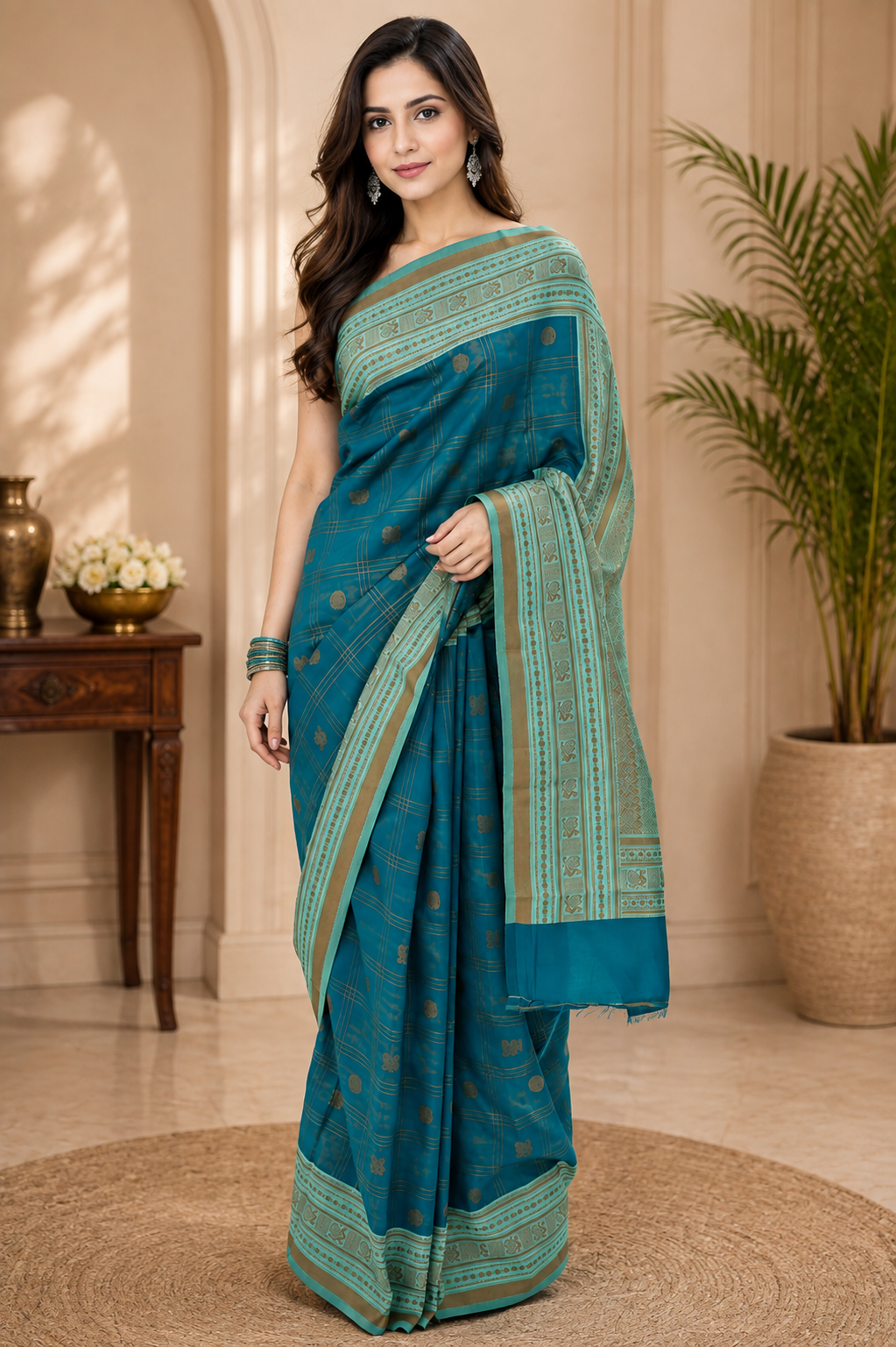 RANI Ayodya Kota Silk – Rama with Rexona Copper Zari