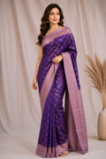 PARI Ayodya Kota Silk  – Purple with Copper Zari
