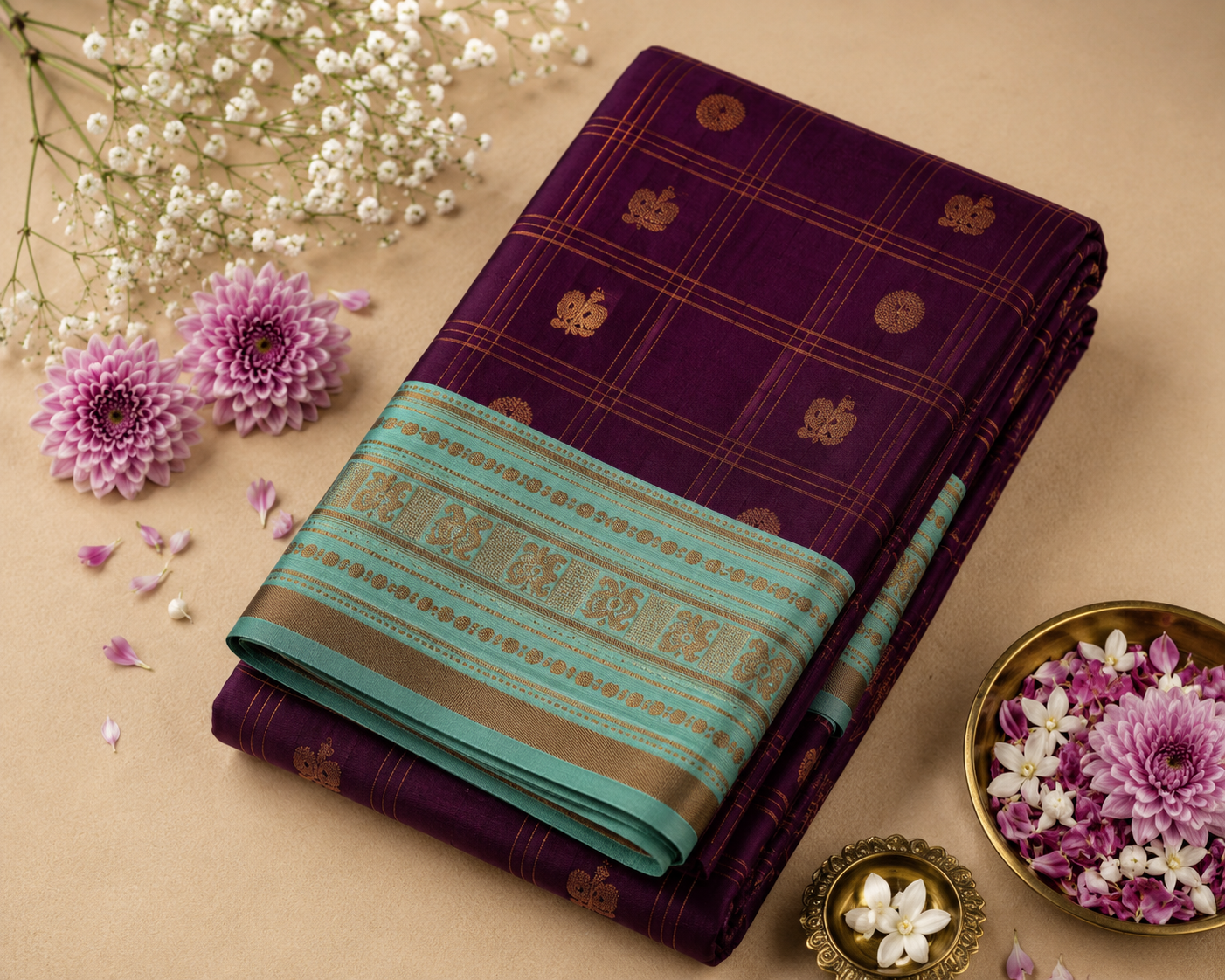 RANI Ayodya Kota Silk – Rani with Rexona Copper Zari