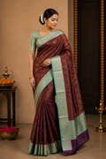 TARINI Ayodya Kota Silk – Violet with rexona with Copper Zari
