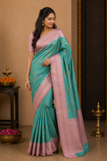 RANI Ayodya Kota Silk – Rexona with Pink Copper Zari