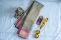 TARINI Ayodya Kota Silk – Rexona with Pink with Copper Zari