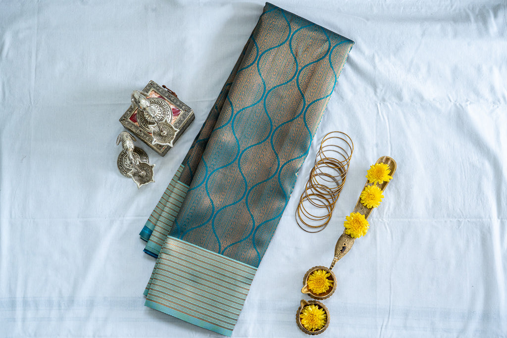 TARINI Ayodya Kota Silk – Rama with Rexona with Copper Zari