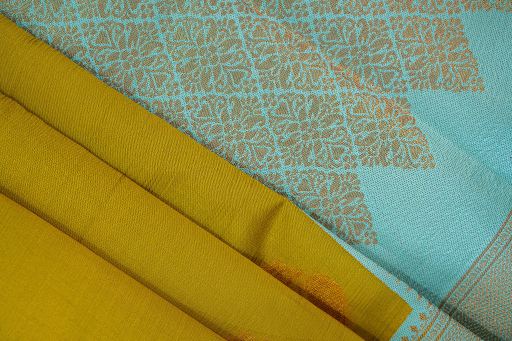 HAMSA Ayodya Kota Silk – Mustard yellow with Rexona Copper Zari