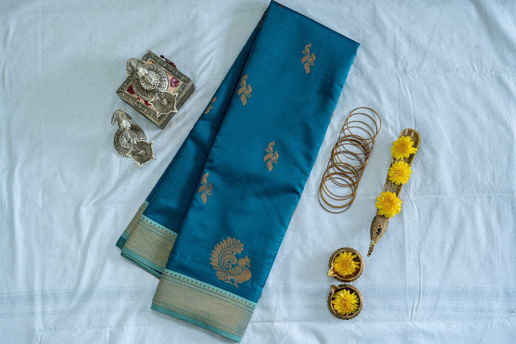 HAMSA Ayodya Kota Silk – Rama with Rexona Copper Zari