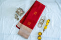 SUMA Ayodya Kota Silk – Red with White Copper Zari