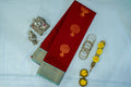 NAVILU Ayodya Kota Silk – Red with Rexona Copper Zari