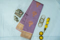 HAMSA Ayodya Kota Silk – Pink with White Copper Zari