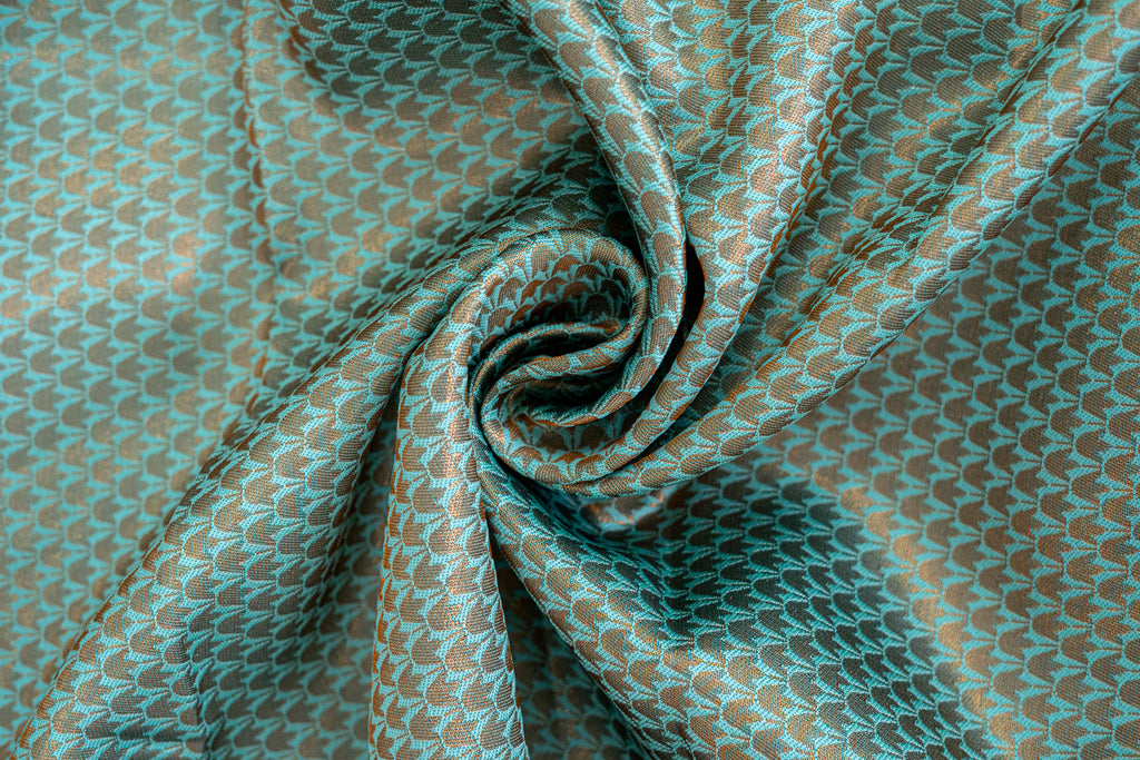 RANI Ayodya Kota Silk – Blue with Copper Zari