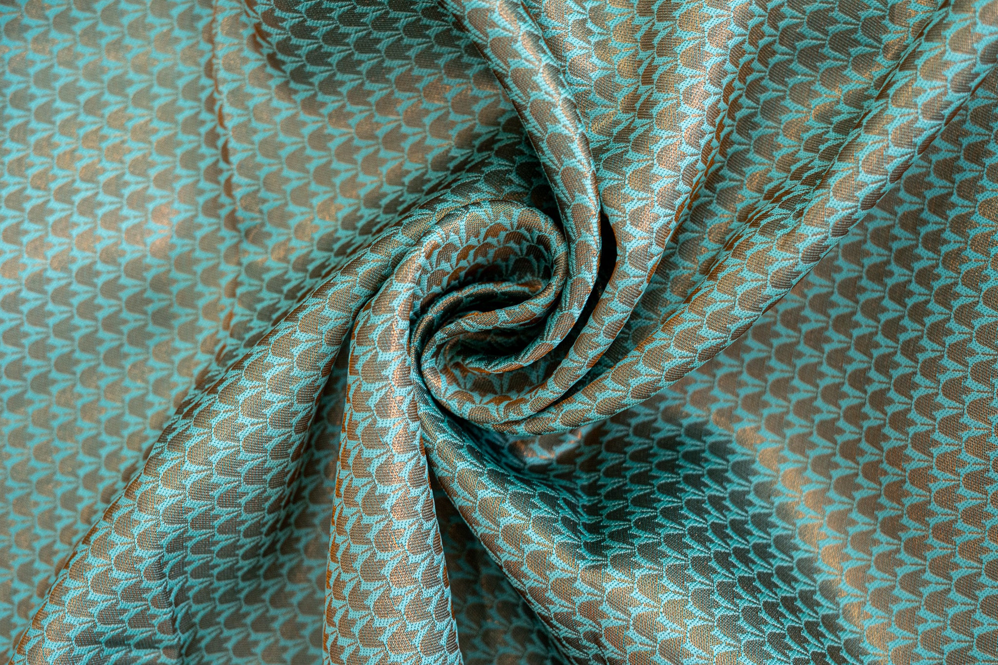 RANI Ayodya Kota Silk – Blue with Copper Zari