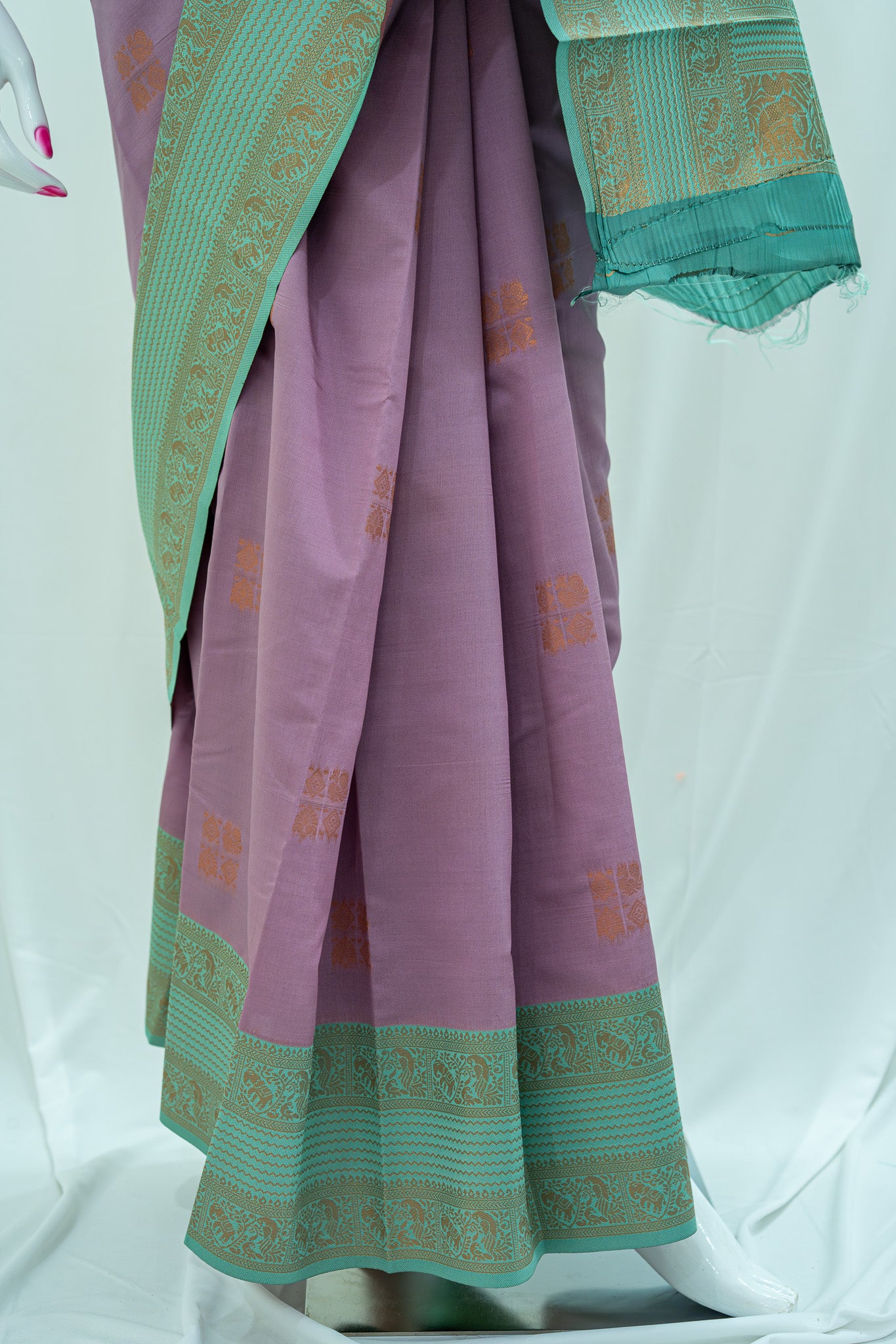 SUMA Ayodya Kota Silk – Pink with Rexona Copper Zari