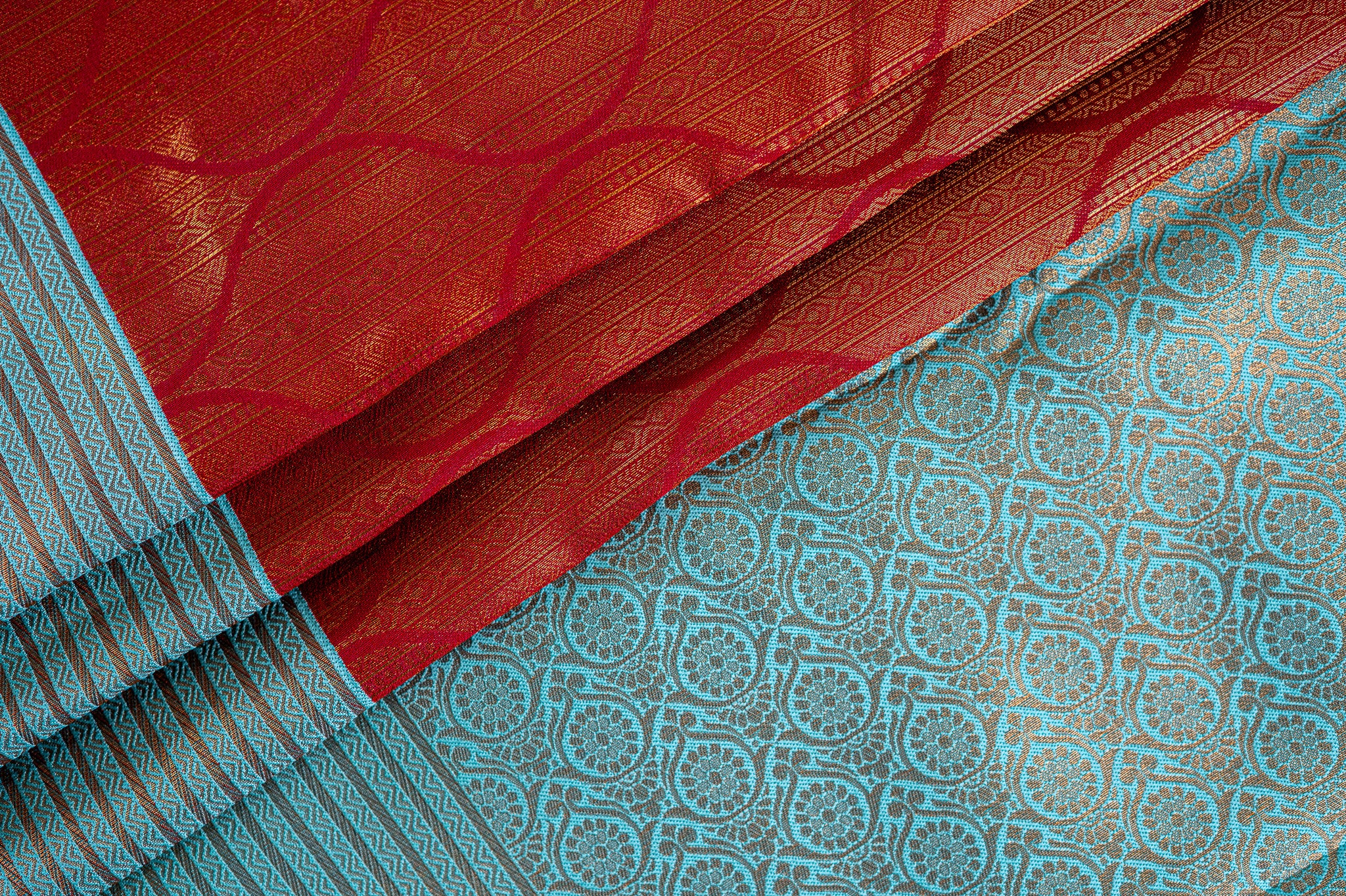 TARINI Ayodya Kota Silk – Orange with Rexona with Copper Zari
