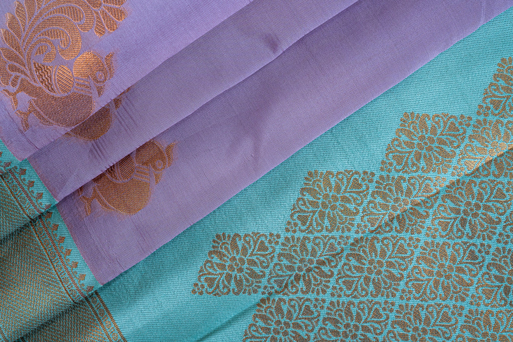 HAMSA Ayodya Kota Silk – Pink with Rexona Copper Zari