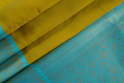 NAVILU Ayodya Kota Silk – Mustard yellow with Rexona Copper Zari