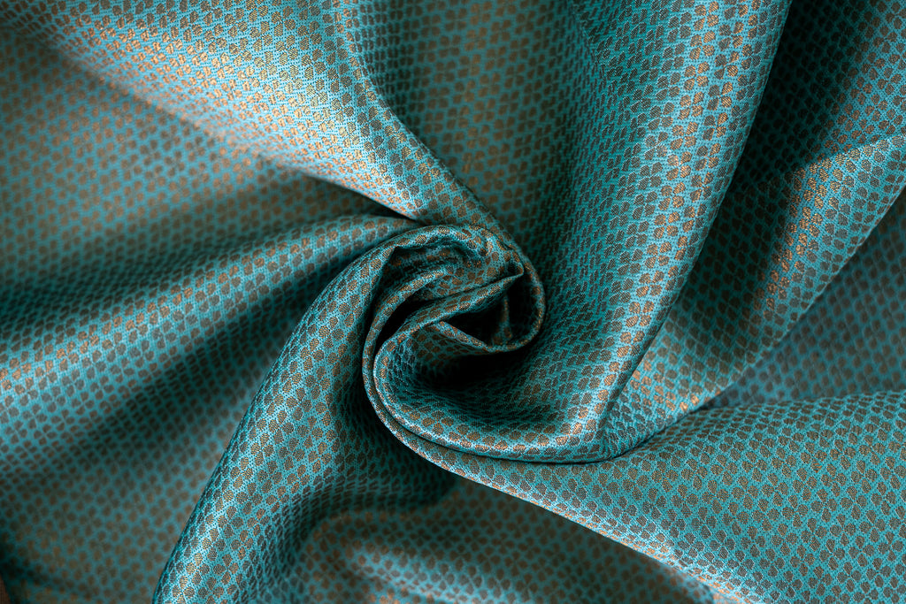 NAVILU Ayodya Kota Silk – Mustard yellow with Rexona Copper Zari