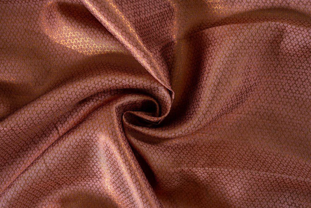 NAVILU Ayodya Kota Silk – Violet with Gold Copper Zari