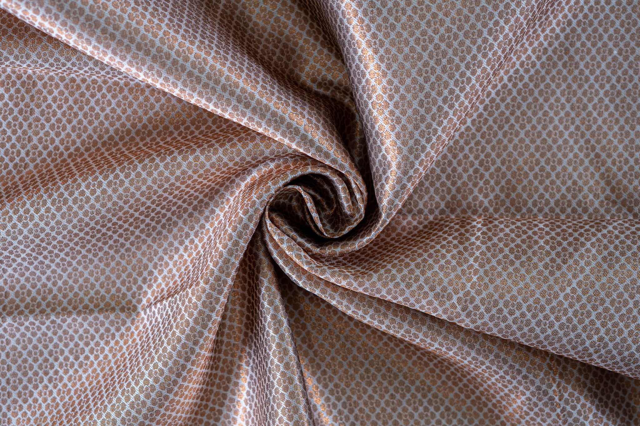 HAMSA Ayodya Kota Silk – Pink with White Copper Zari
