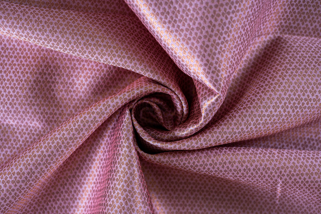 NAVILU Ayodya Kota Silk – Blue with Pink Copper Zari