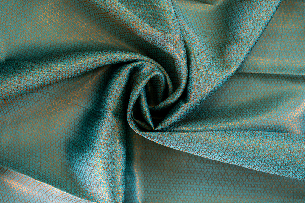 NAVILU Ayodya Kota Silk – Green with Rexona Copper Zari