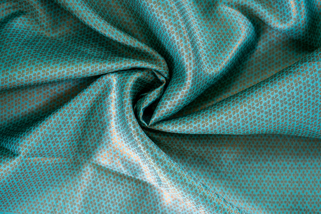NAVILU Ayodya Kota Silk – Green with Rexona Copper Zari
