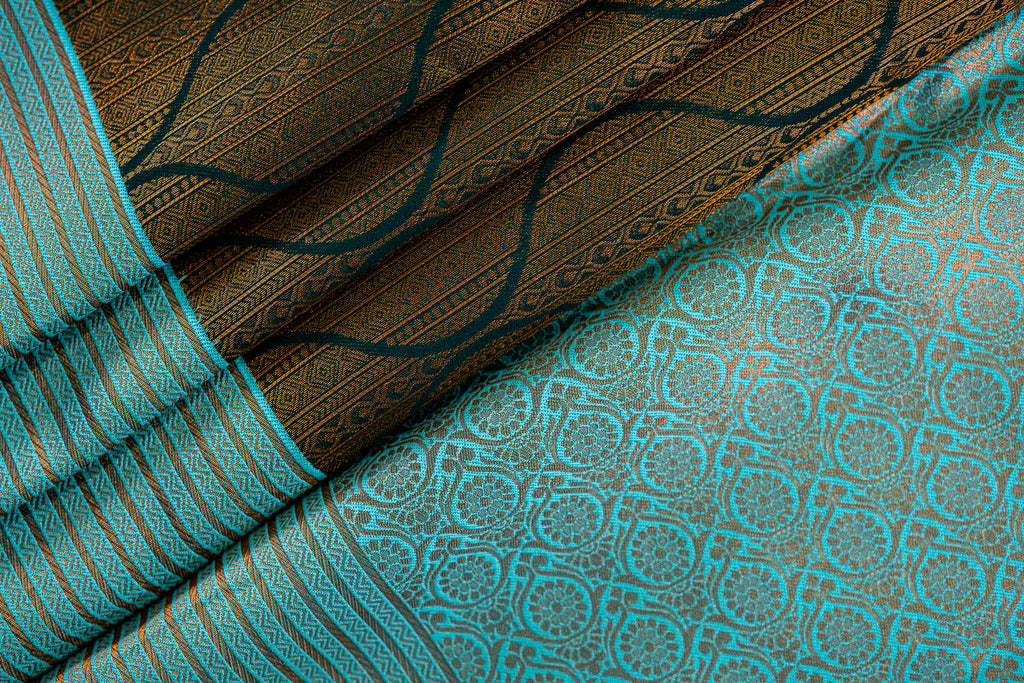 TARINI Ayodya Kota Silk – Dark green with Rexona with Copper Zari