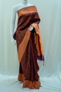 TARINI Ayodya Kota Silk – Purple with Gold with Copper Zari