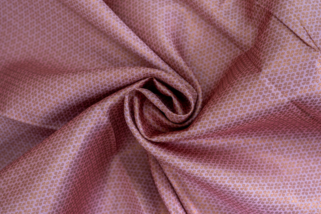 NAVILU Ayodya Kota Silk – Mustard with Pink Copper Zari