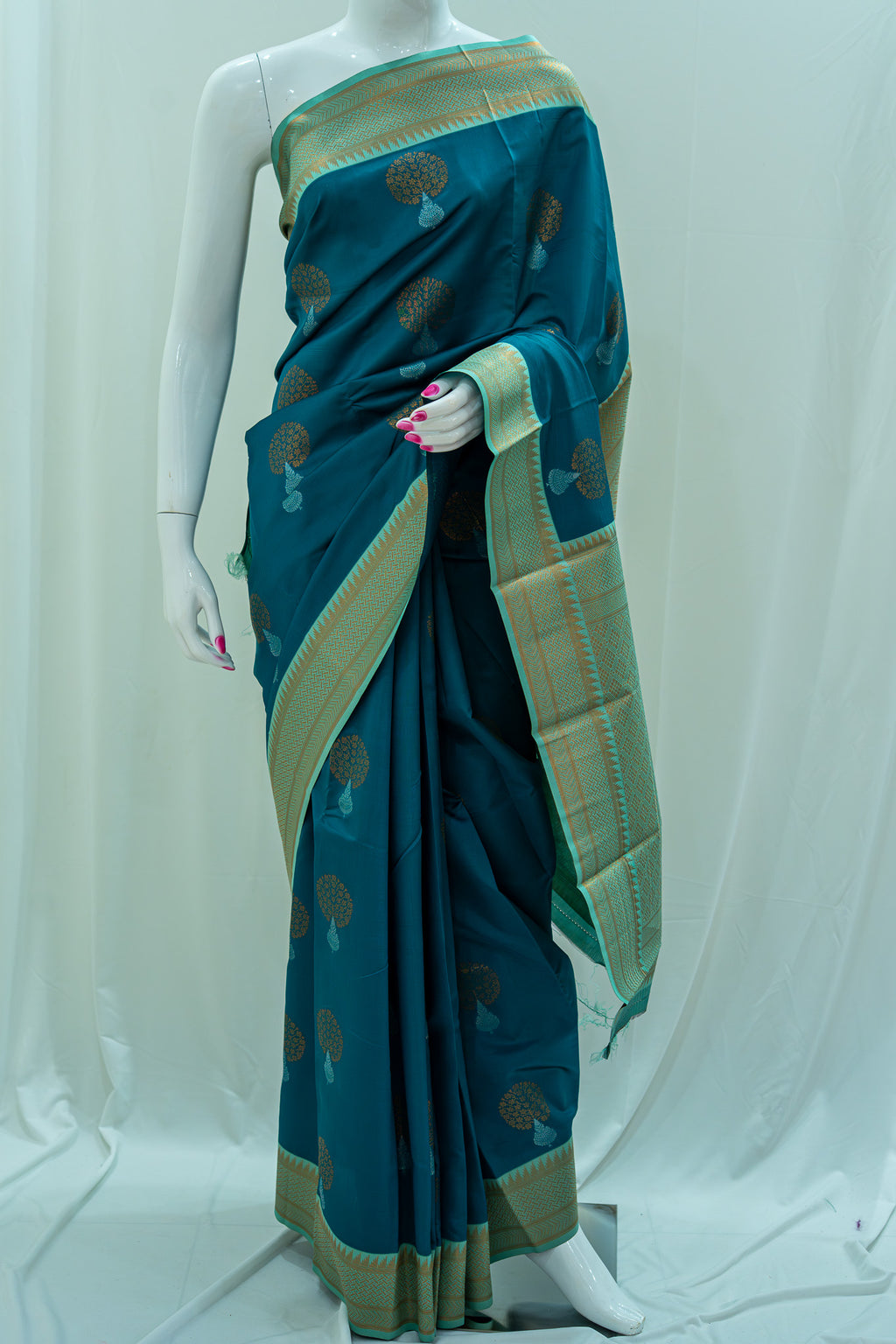 NAVILU Ayodya Kota Silk – Rama with Rexona Copper Zari