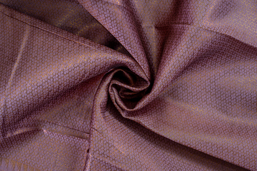 NAVILU Ayodya Kota Silk – Navy Blue with Baby pink Copper Zari