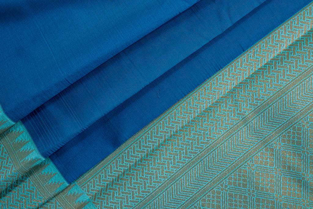 NAVILU Ayodya Kota Silk – Rama with Blue Copper Zari