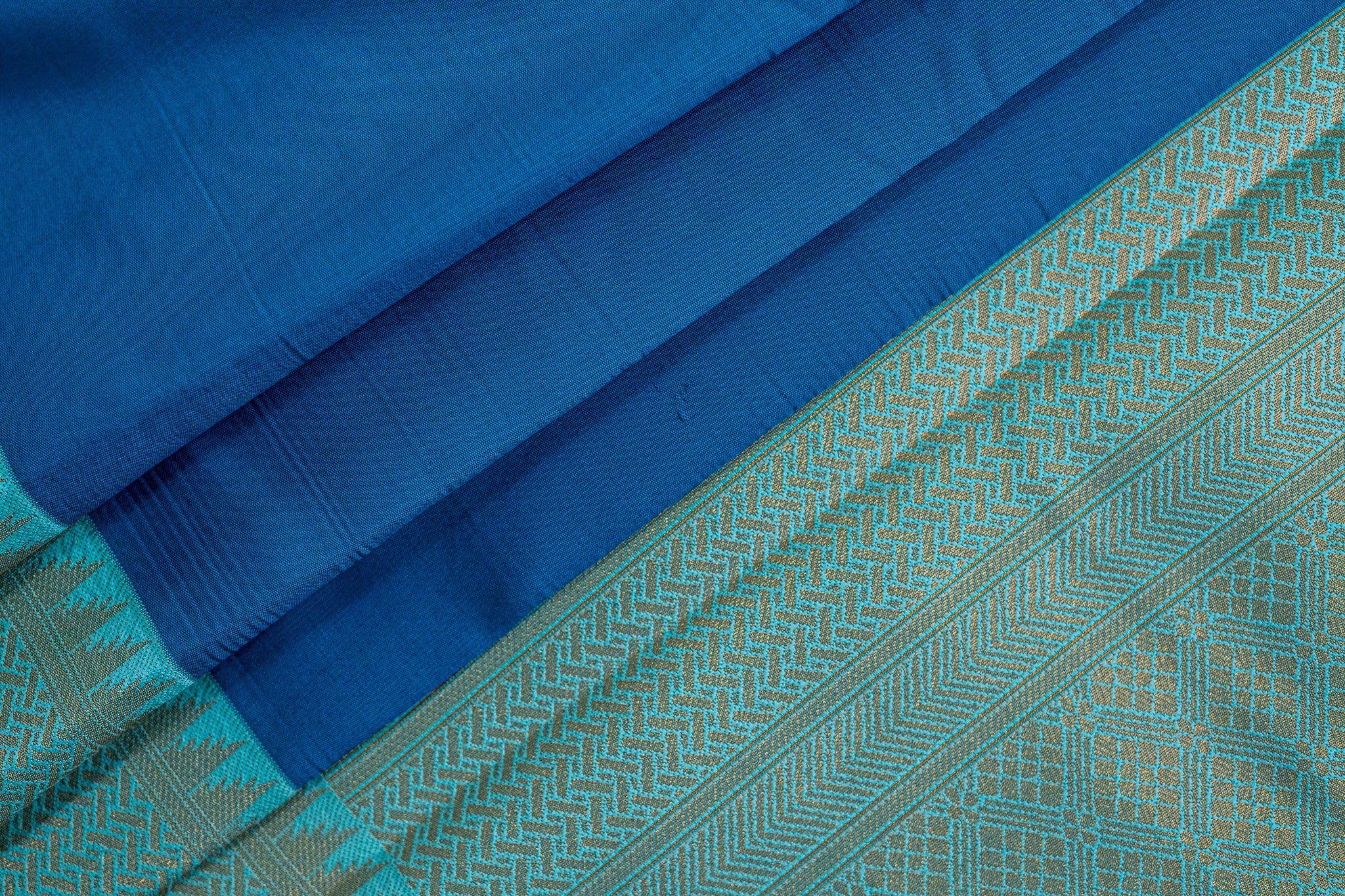 NAVILU Ayodya Kota Silk – Rama with Blue Copper Zari
