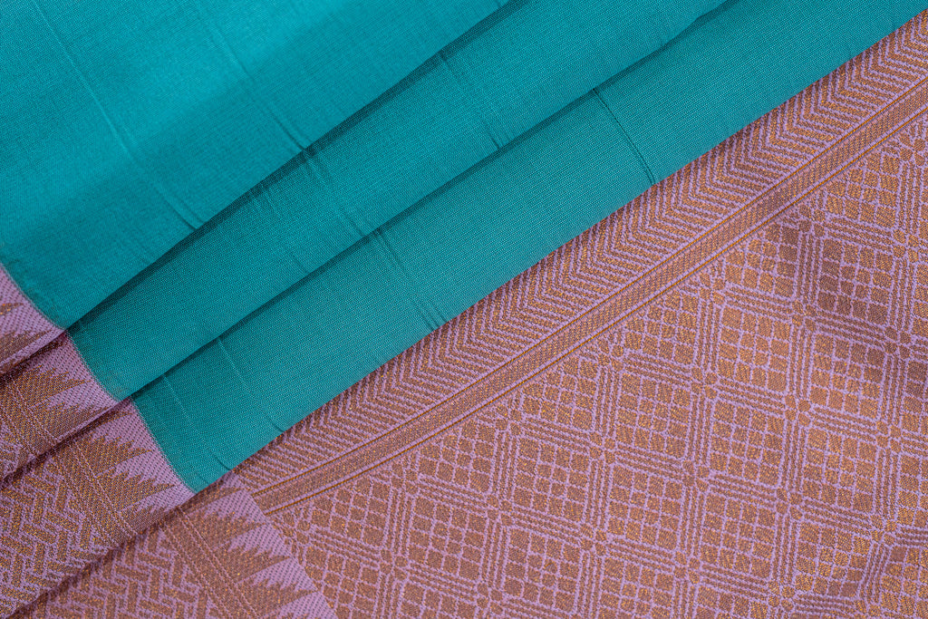 NAVILU Ayodya Kota Silk – Rexona with with Pink Copper Zari