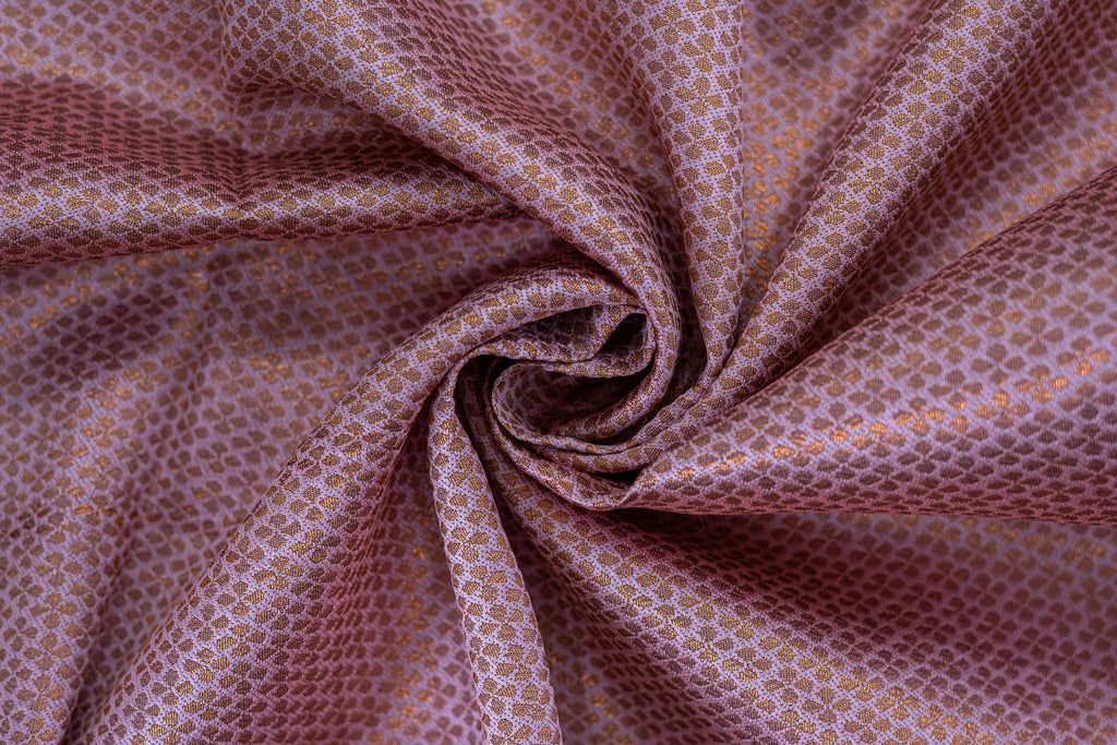 NAVILU Ayodya Kota Silk – Blue with Baby pink with Copper Zari