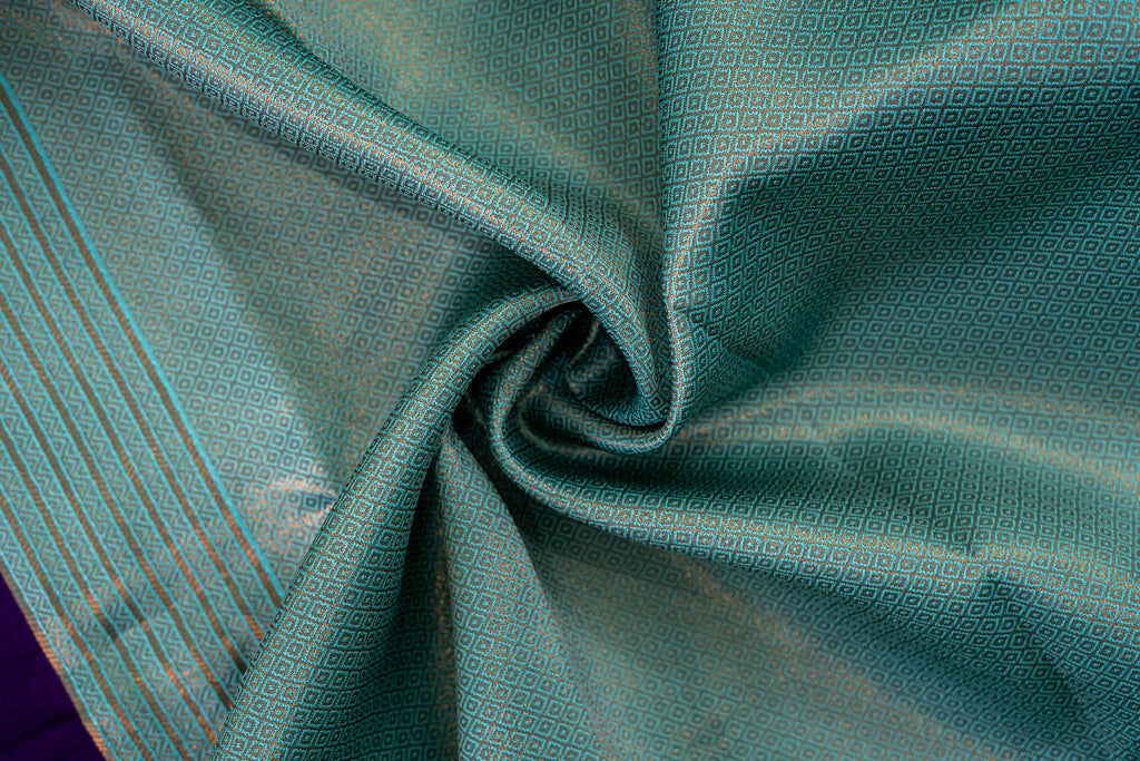 TARINI Ayodya Kota Silk – Violet with rexona with Copper Zari