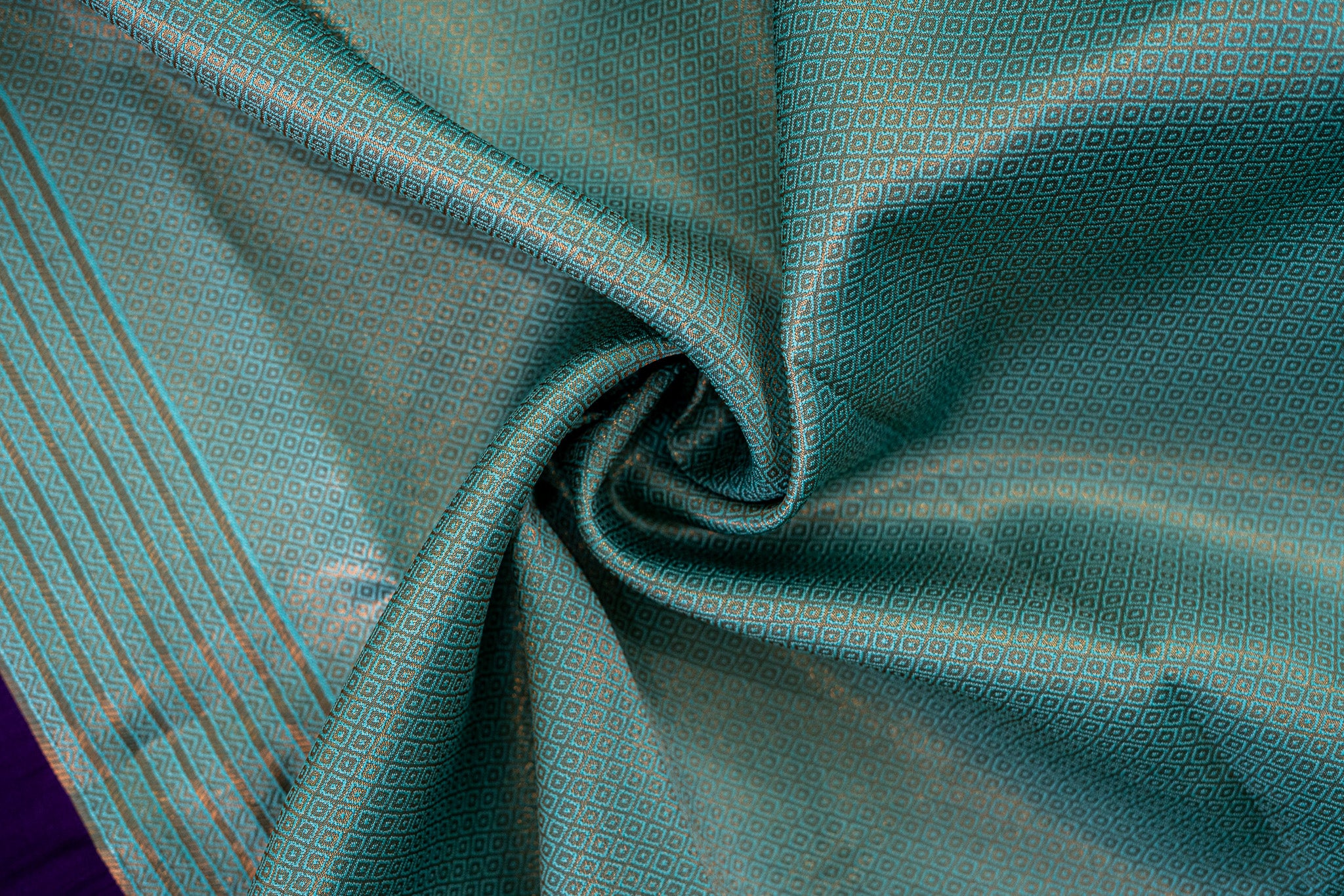 TARINI Ayodya Kota Silk – Violet with rexona with Copper Zari