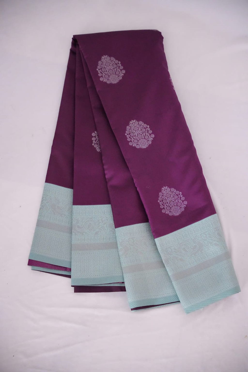 TARA Ayodya Kota Silk   – Wine Rexona with Silver Zari