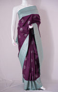 TARA Ayodya Kota Silk   – Wine Rexona with Silver Zari