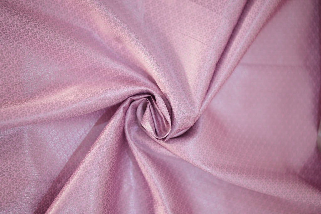 TARA Ayodya Kota Silk – Mustard Pink with Silver Zari