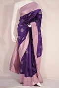 TARA Ayodya Kota Silk  – Purple Pink with Silver Zari