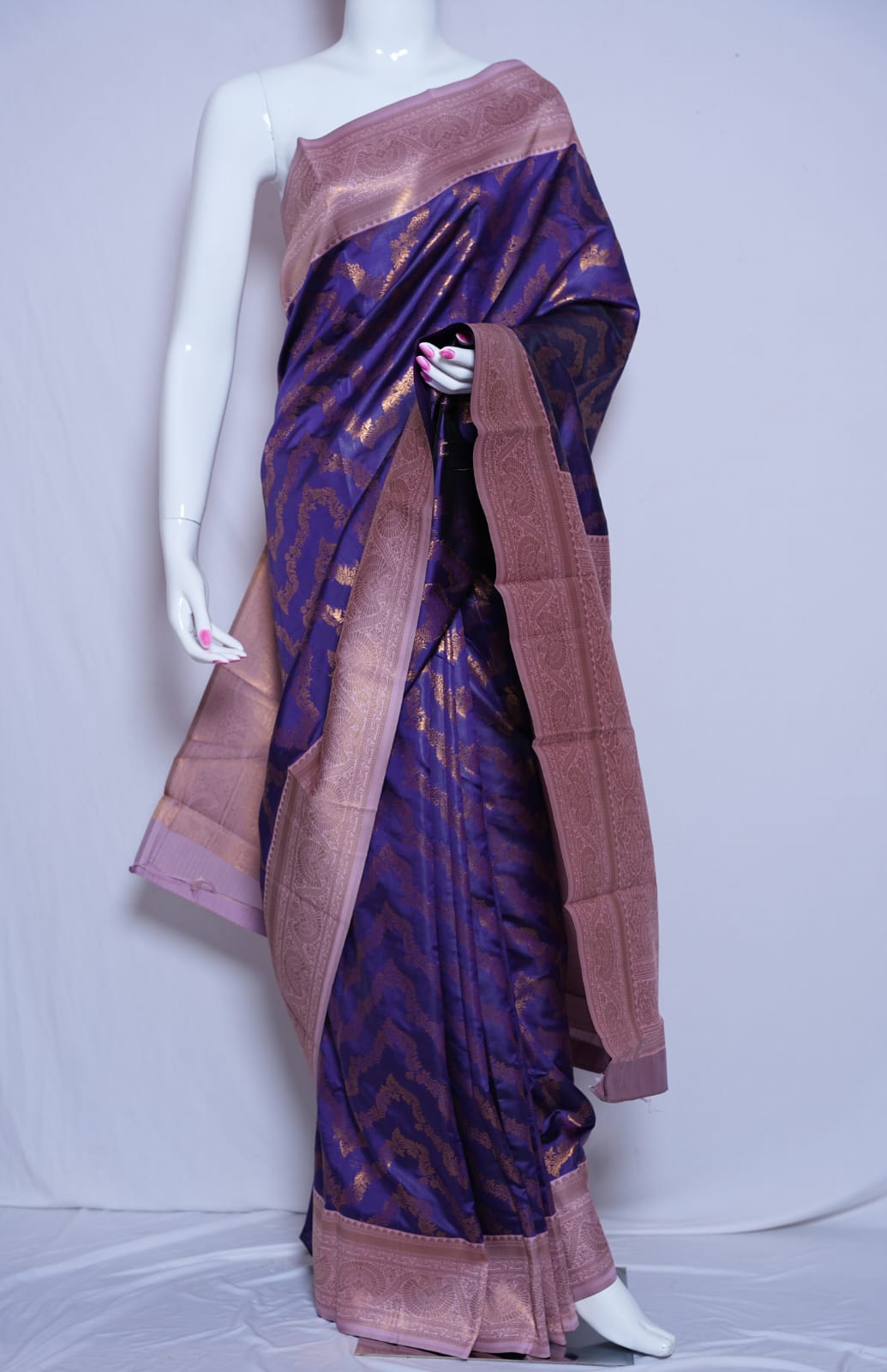 PARI Ayodya Kota Silk  – Purple with Copper Zari