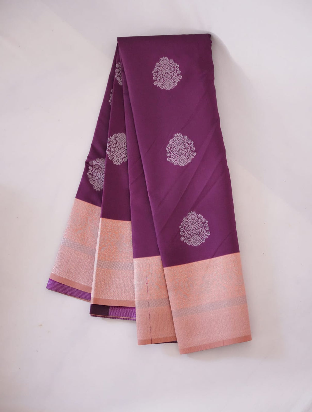 TARA Ayodya Kota Silk  – Mejentha Orange  with Silver Zari